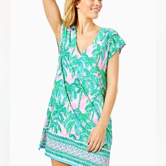 Lilly Pulitzer Talli Coverup in Pink Blossom Suite Views - Picture 2 of 5